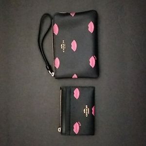 Coach Lips Mini ID Keychain & Wristlet